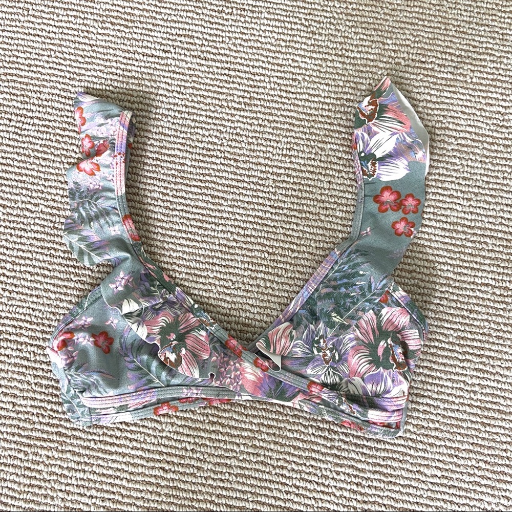 ruffle triangle bikini top
